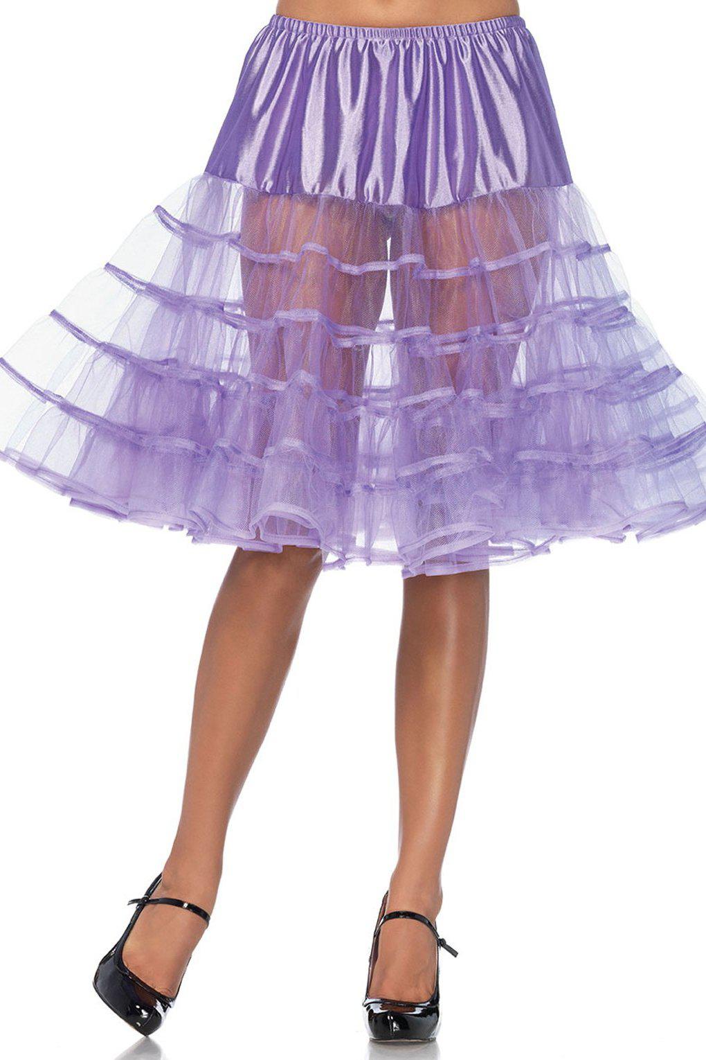 Leg Avenue Mid Length Petticoat in Purple  from SexyShoes.com