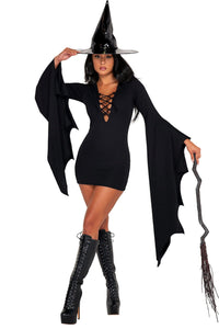 Roma Costumes Midnight Coven Witch Costume in Black 