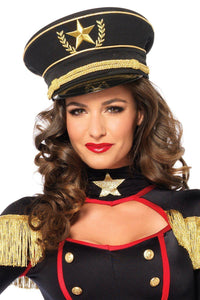 Leg Avenue Military Hat in Black  from SexyShoes.com