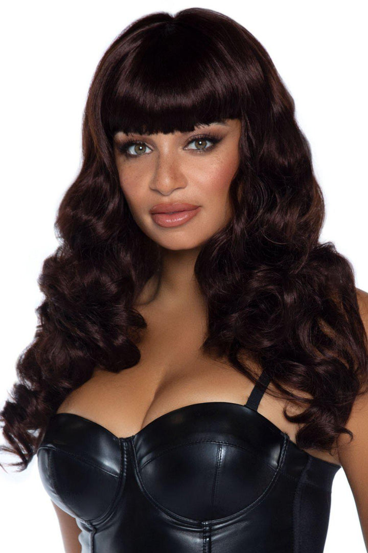 Misfit Long Wavy Wig-Wigs-Leg Avenue-Brown-O/S-SEXYSHOES.COM