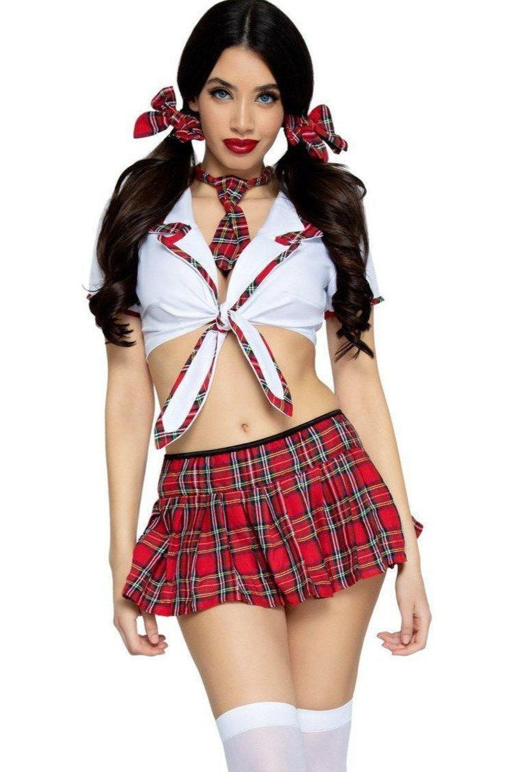 Miss Prep School Girl Costume-School Girl Costumes-Leg Avenue-Red-S/M-SEXYSHOES.COM