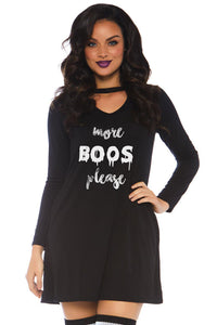 Leg Avenue More Boos Jersey Dress in Black 