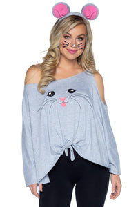 Leg Avenue Mouse Poncho Costume in Grey  from SexyShoes.com
