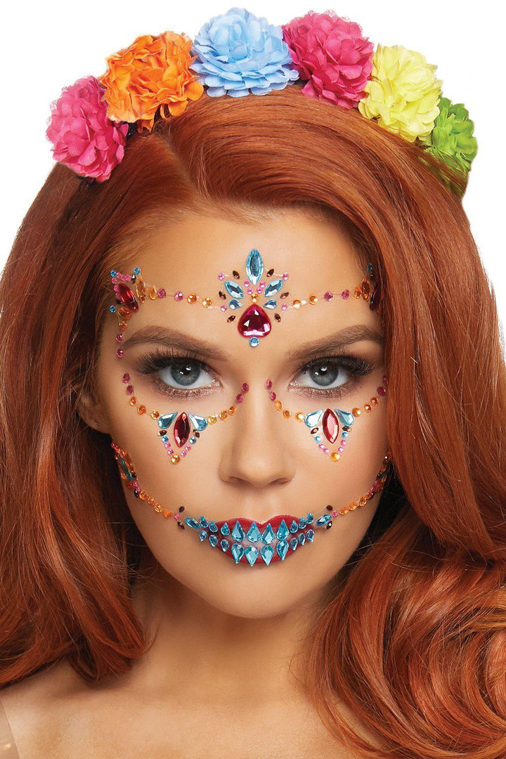 Multi Color Adhesive Face Jewels