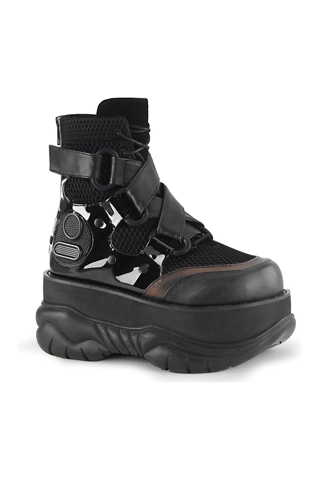 NEPTUNE-126 Black Vegan Leather Ankle Boot-Ankle Boots-Demonia-Black-10-Vegan Leather-SEXYSHOES.COM