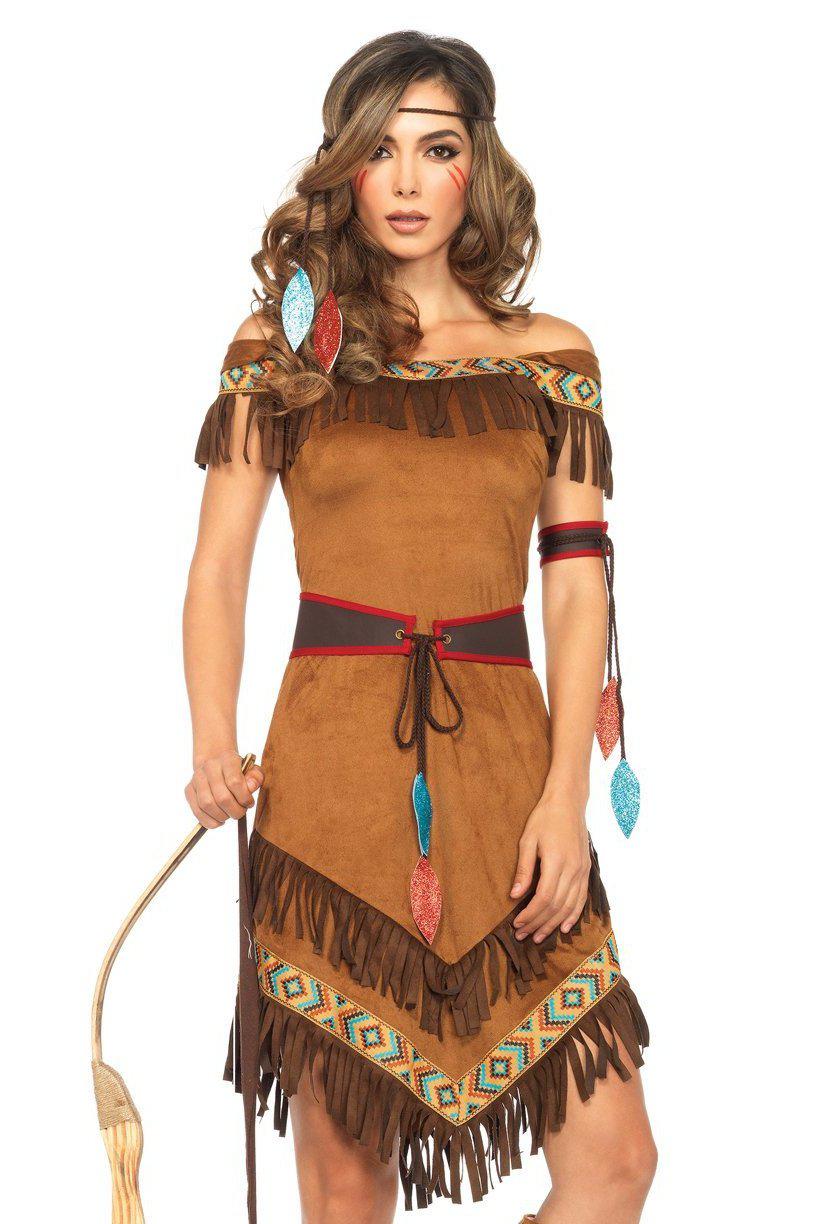 Native Princess Costume-Western Costumes-Leg Avenue-Brown-XL-SEXYSHOES.COM
