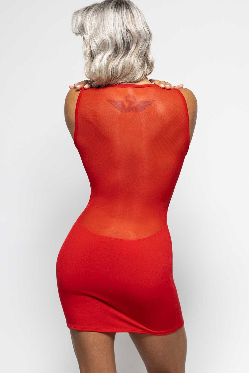 Les P'Tites Folies Ophelia Red Lycra Dress in Red 