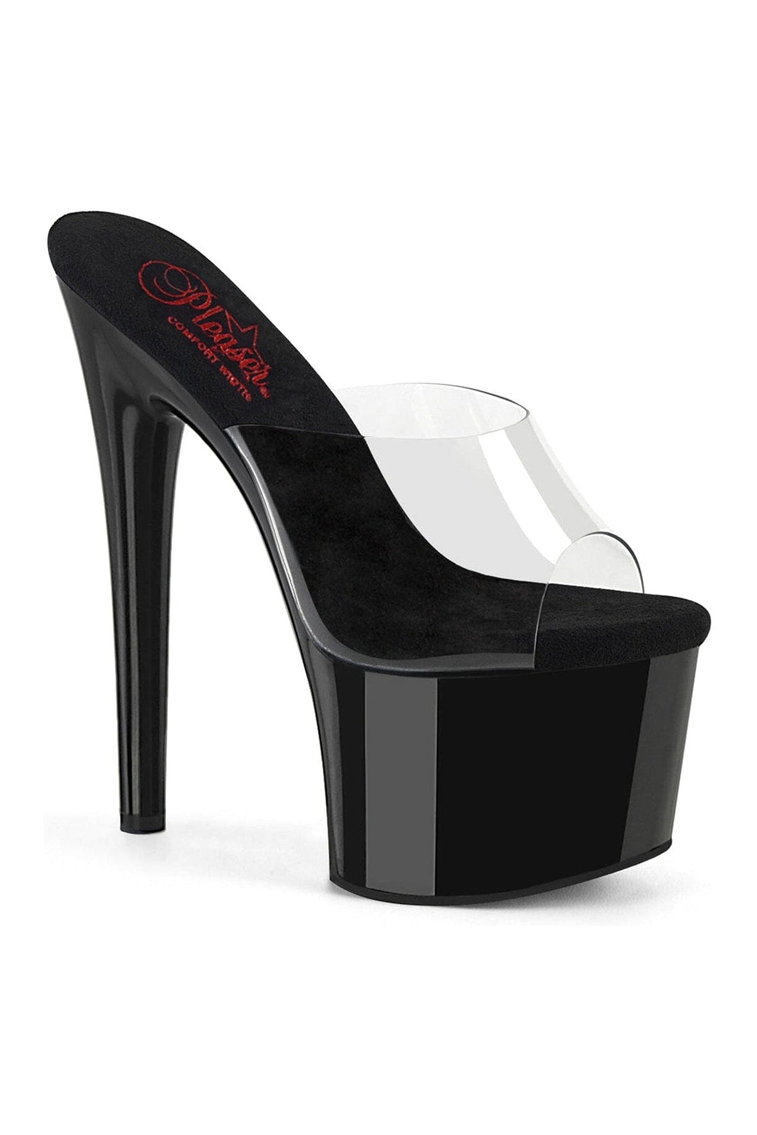 Pleaser Clear Slides Platform Stripper Shoes | Buy at Sexyshoes.com