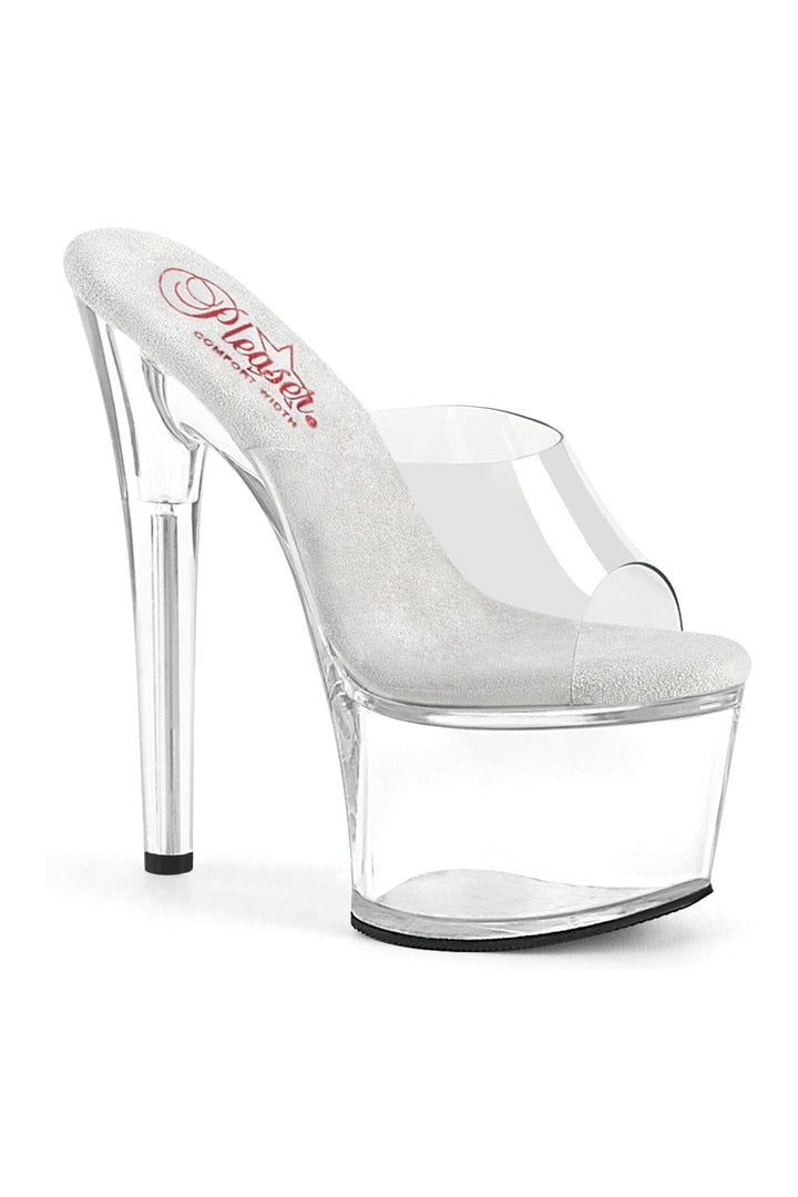 Pleaser Clear Slides Platform Stripper Shoes | Buy at Sexyshoes.com
