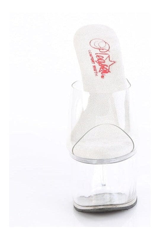 PASSION-701 Clear Vinyl Slide-Slides-Pleaser-SEXYSHOES.COM