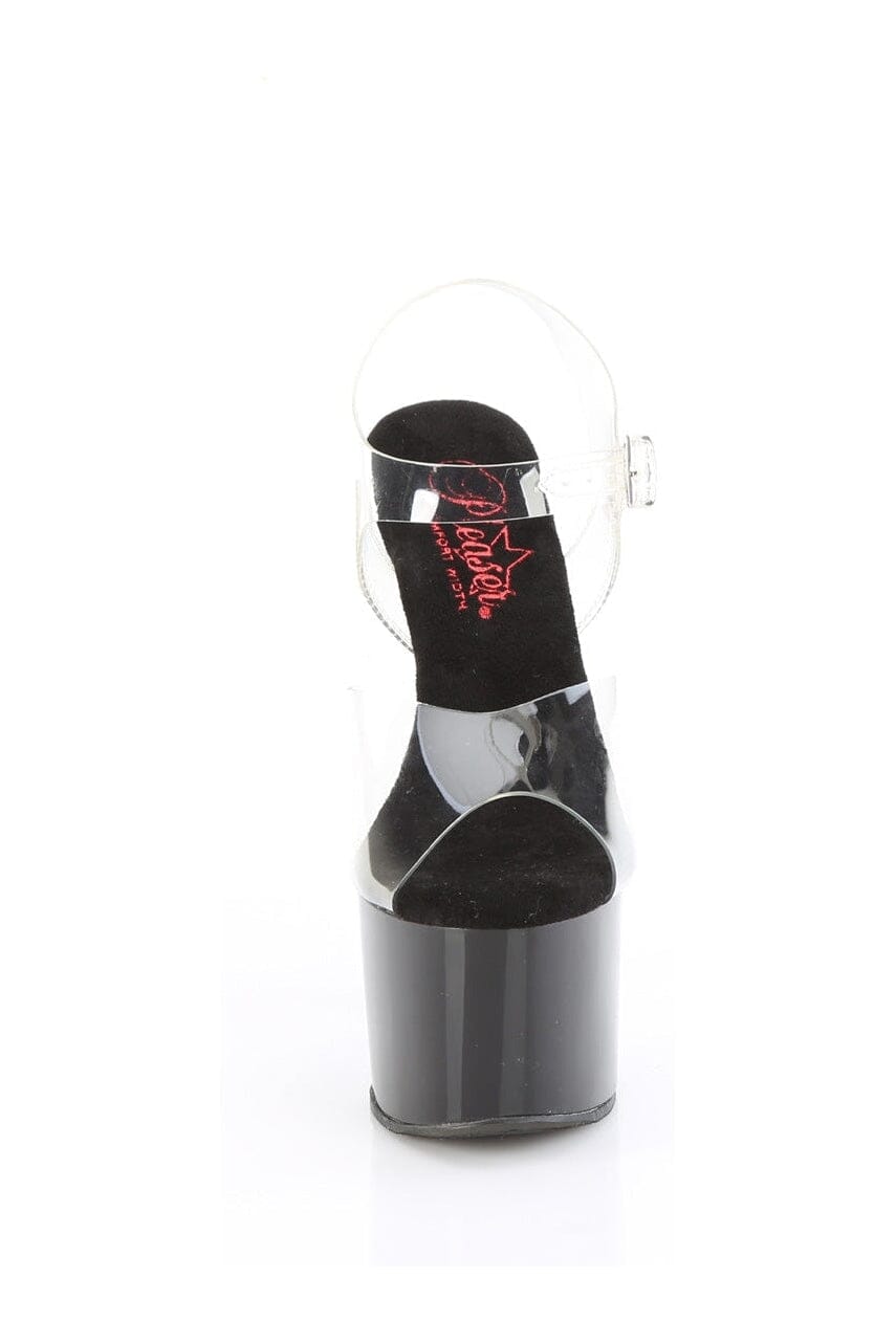 Pleaser PASSION-708 Clear Vinyl Sandal in Clear Vinyl