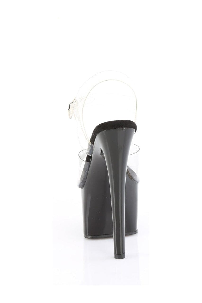 Pleaser PASSION-708 Clear Vinyl Sandal in Clear Vinyl