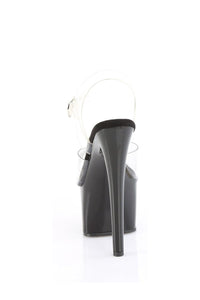 Pleaser PASSION-708 Clear Vinyl Sandal in Clear Vinyl