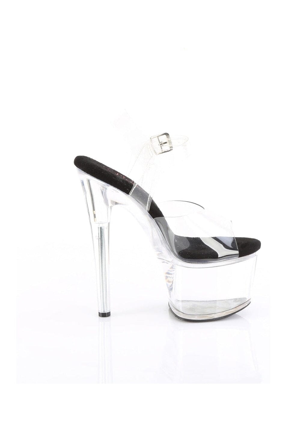 Pleaser PASSION-708 Clear Vinyl Sandal in Clear Vinyl