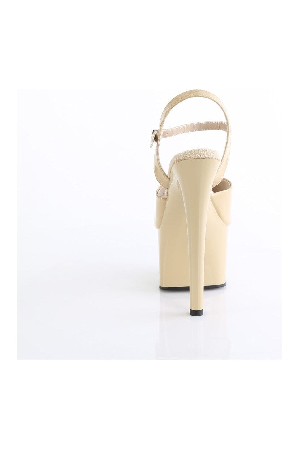 Pleaser PASSION-709 Bone Patent Sandal in Bone Patent