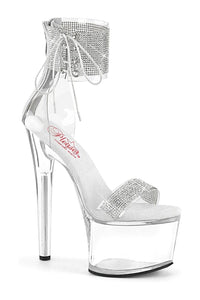Pleaser PASSION-727RS Clear Vinyl Sandal in Clear Vinyl from SexyShoes.com