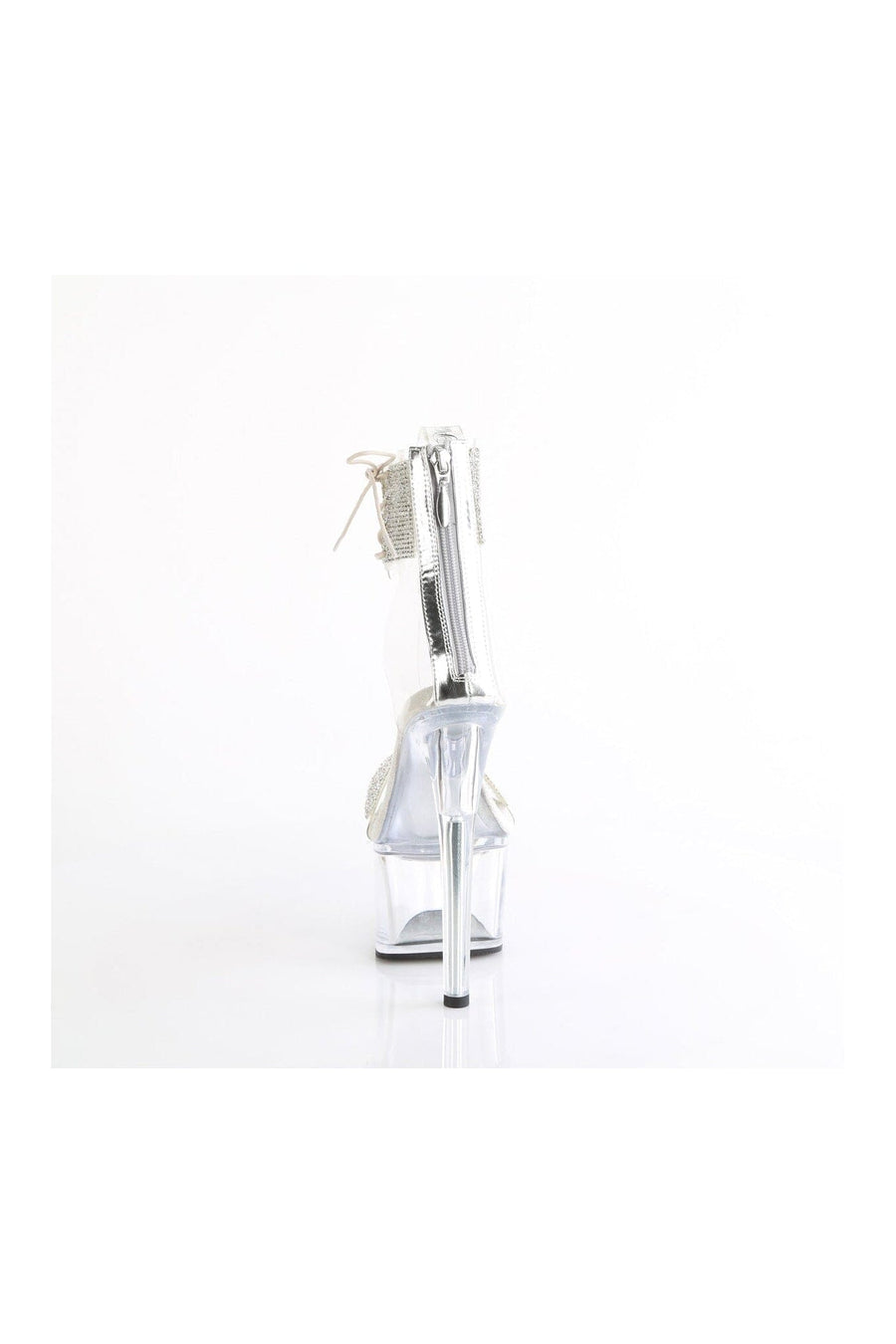 Pleaser PASSION-727RS Clear Vinyl Sandal in Clear Vinyl