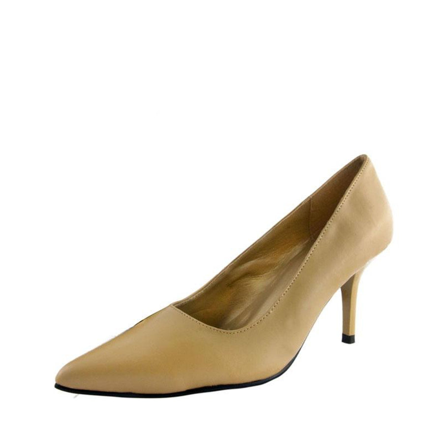 Highest Heel Brand The Professional Pump Tan in Tan Faux Leather