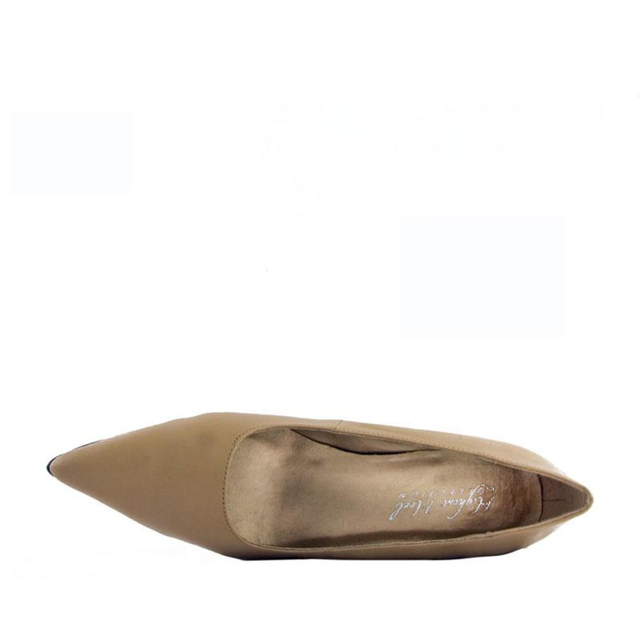 Highest Heel Brand The Professional Pump Tan in Tan Faux Leather