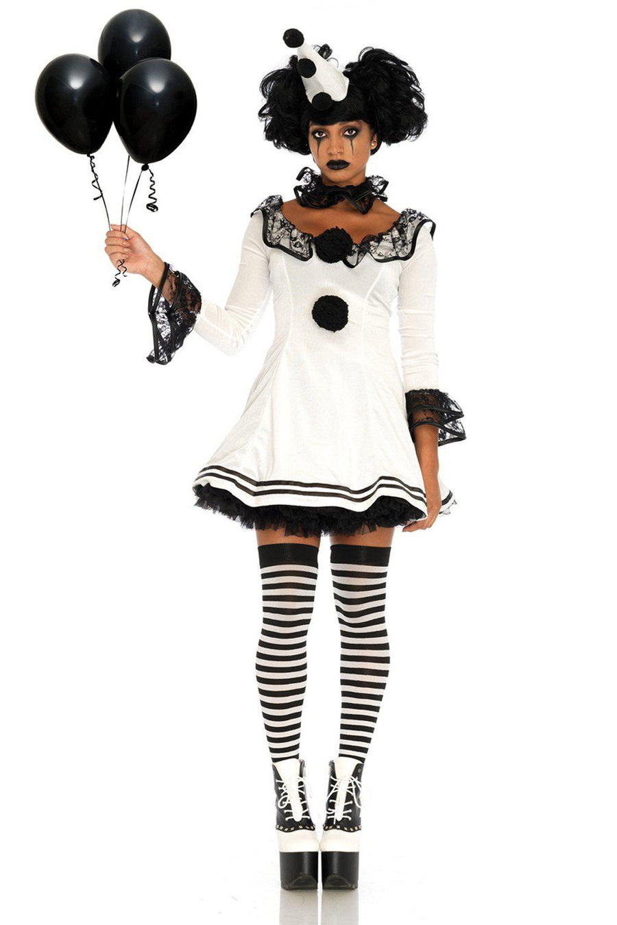 Leg Avenue Pierrot Clown Costume in White 