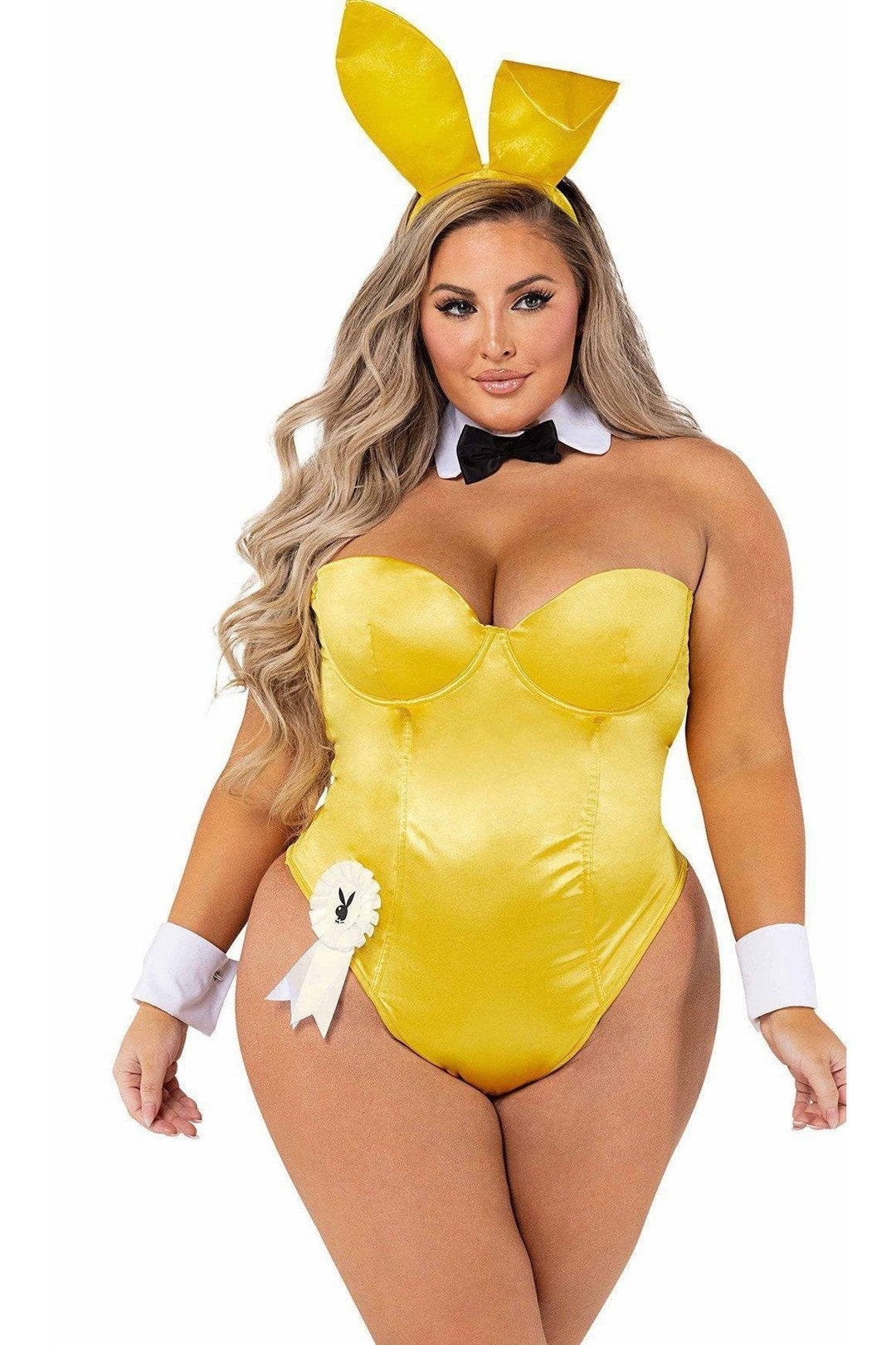 Playboy Bunny Plus Size Classic Corset Costume-Bunny Costumes-Roma Costumes-SEXYSHOES.COM