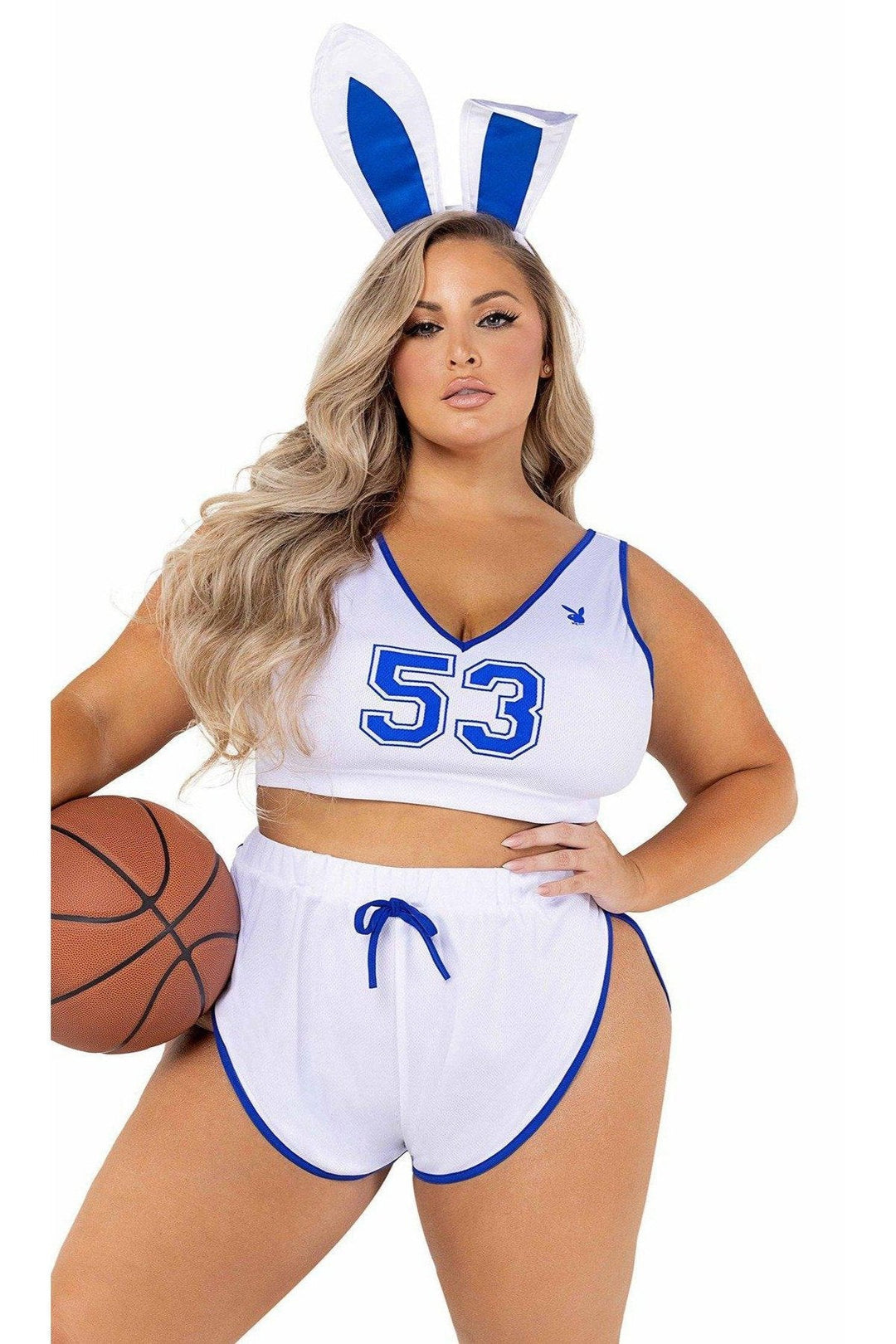 Roma Costumes Playboy Plus Size Basketball Player Costume in White  from SexyShoes.com