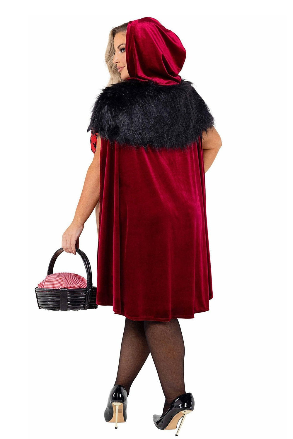 Roma Costumes Playboy Plus Size Red Hooded Enchated Forest Costume in Black 