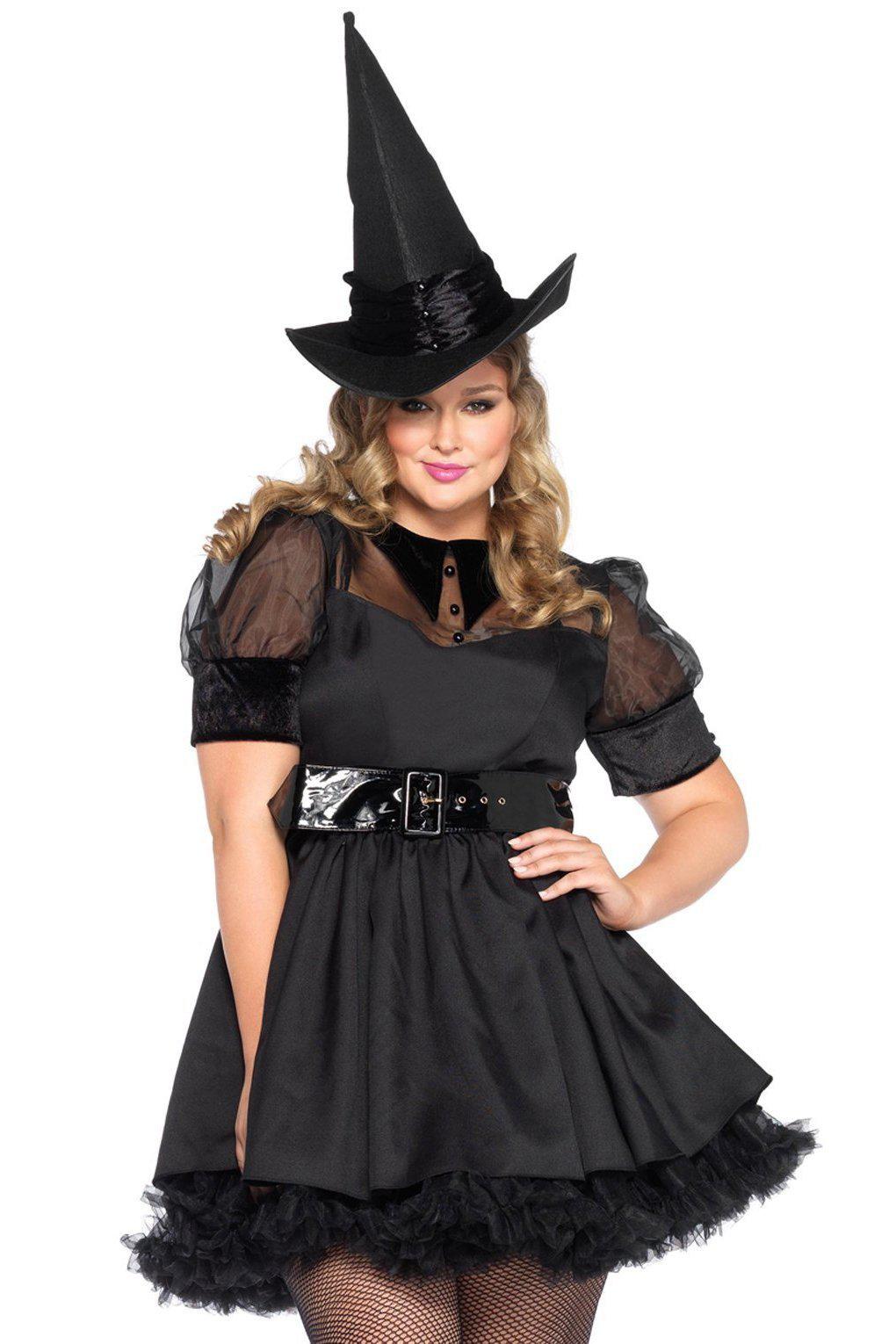 Plus Size Bewitching Witch Costume-Witch Costumes-Leg Avenue-Black-1/2XL-SEXYSHOES.COM