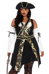 Leg Avenue Plus Size Black Sea Buccaneer Costume in Black  from SexyShoes.com
