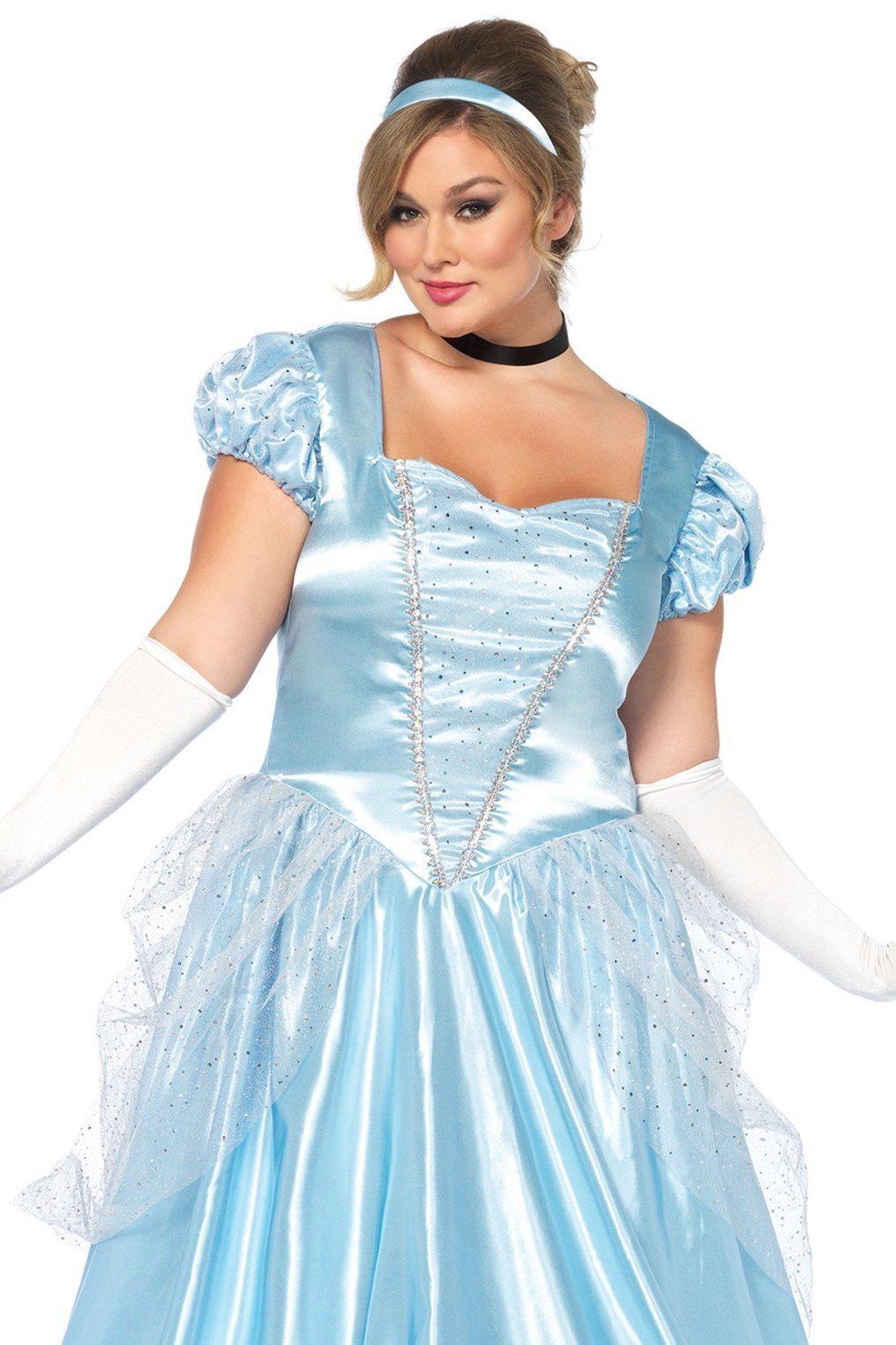 Plus Size Classic Cinderella Costume-Princess Costumes-Leg Avenue-Blue-1/2XL-SEXYSHOES.COM