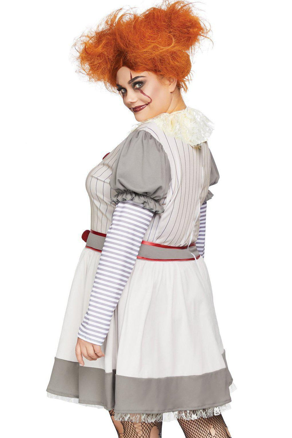 Leg Avenue Plus Size Creepy Clown Costume in Multi 