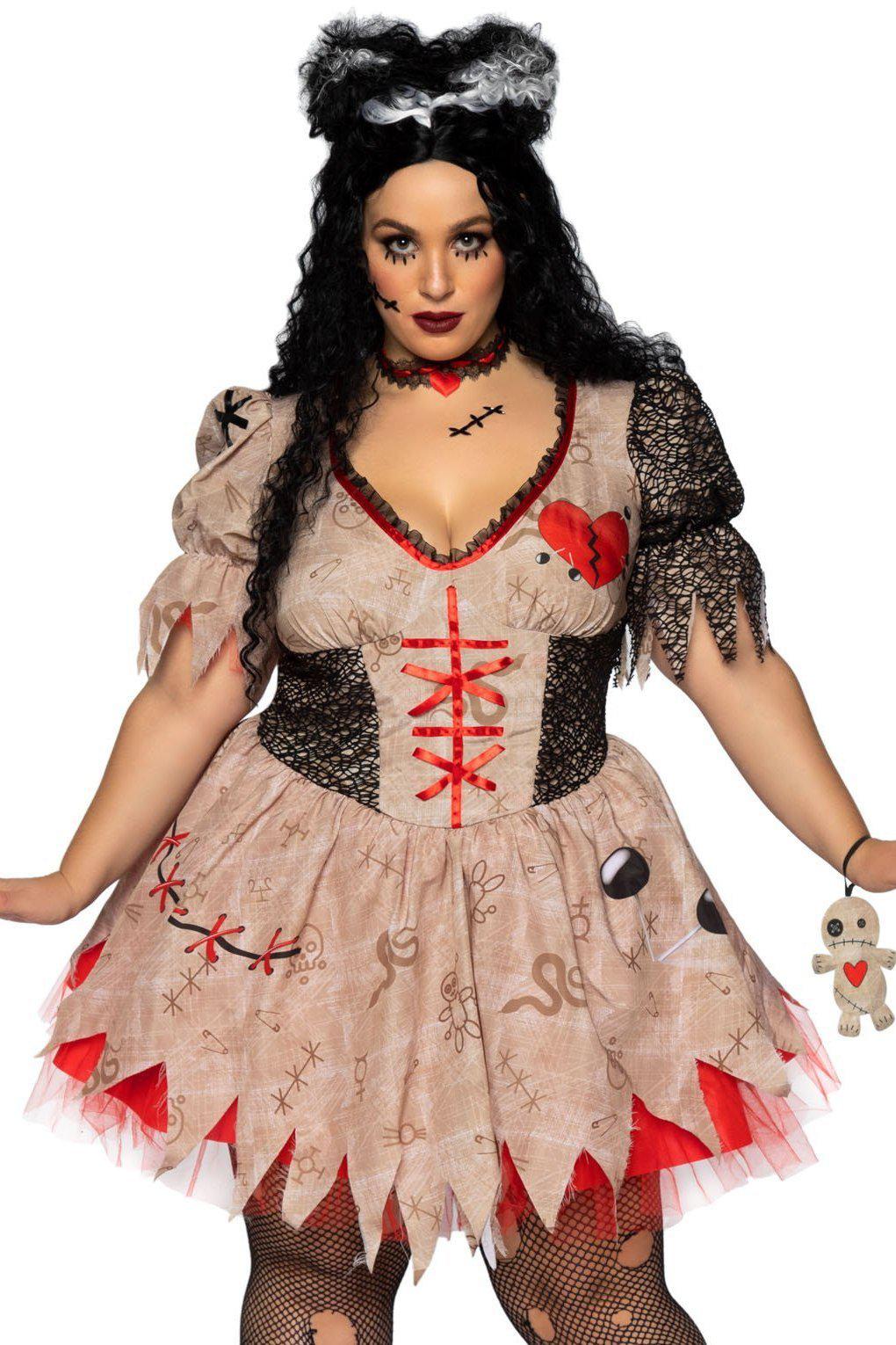 Plus Size Deadly Voodoo Doll Costume-Other Costumes-Leg Avenue-Multi-1/2XL-SEXYSHOES.COM