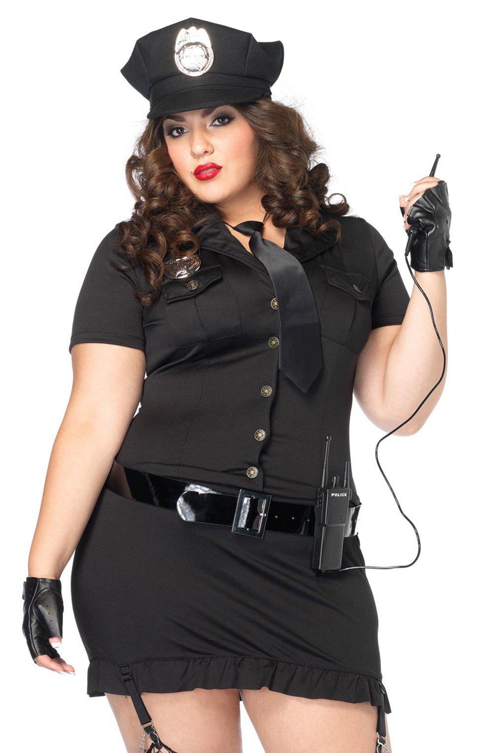 Leg Avenue Plus Size Dirty Cop Costume in Black  from SexyShoes.com