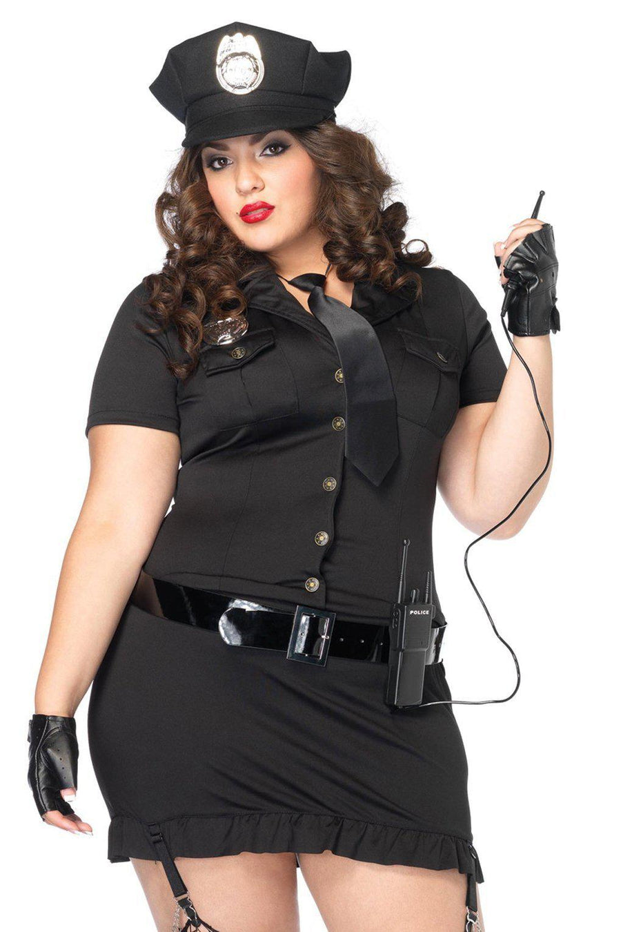 Leg Avenue Plus Size Dirty Cop Costume in Black  from SexyShoes.com