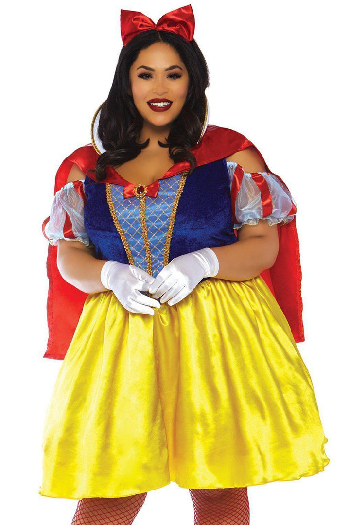 Plus Size Fairytale Snow White Costume-Princess Costumes-Leg Avenue-Multi-1/2XL-SEXYSHOES.COM