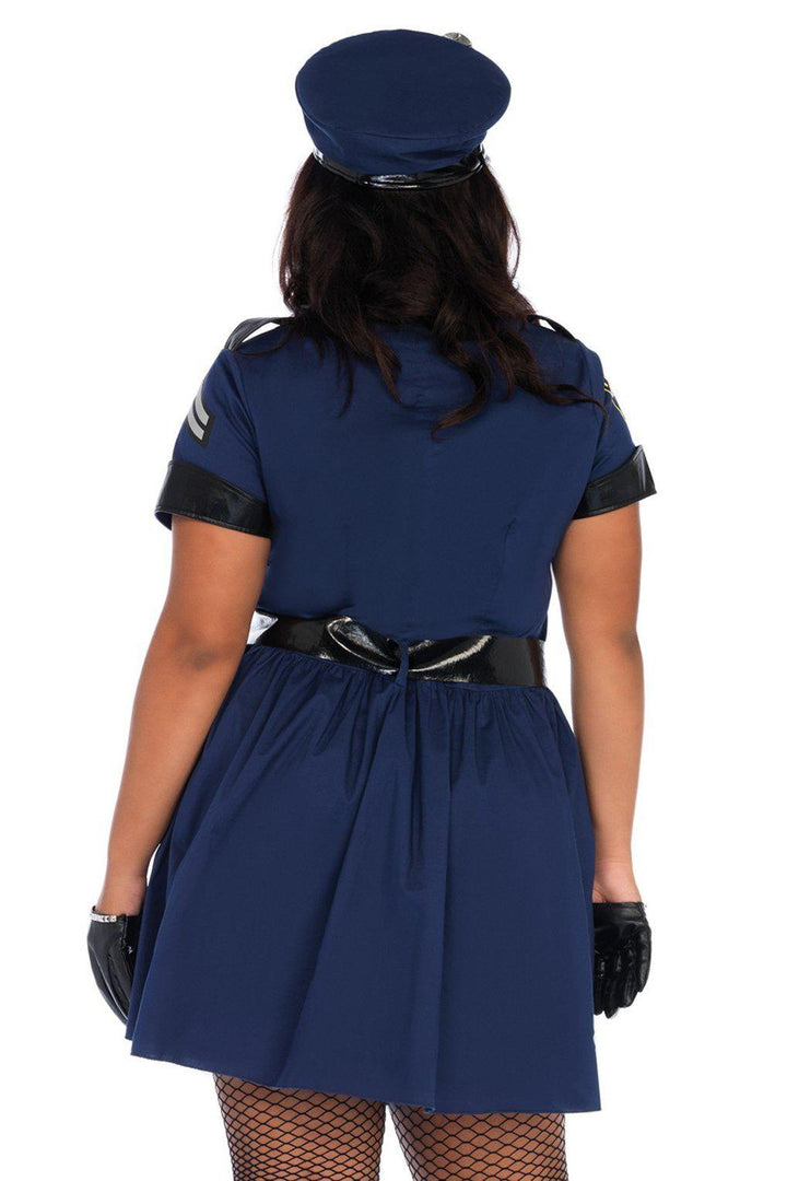 Plus Size Flirty Cop Zip Front Costume-Cop Costumes-Leg Avenue-SEXYSHOES.COM