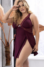 Plus Size Lace Trim Chemise