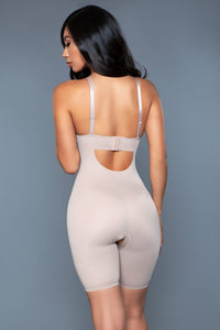 BeWicked Plus Size Long Line Underwire Bodyshaper in Nude 