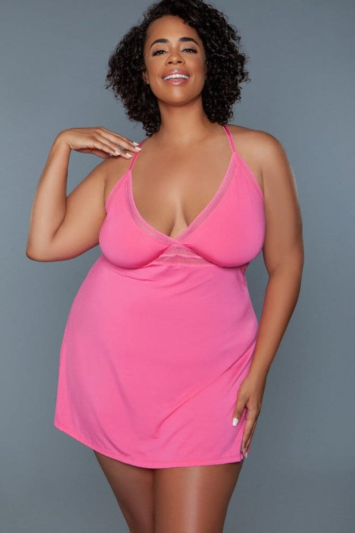 Plus Size Mini-Length Babydoll