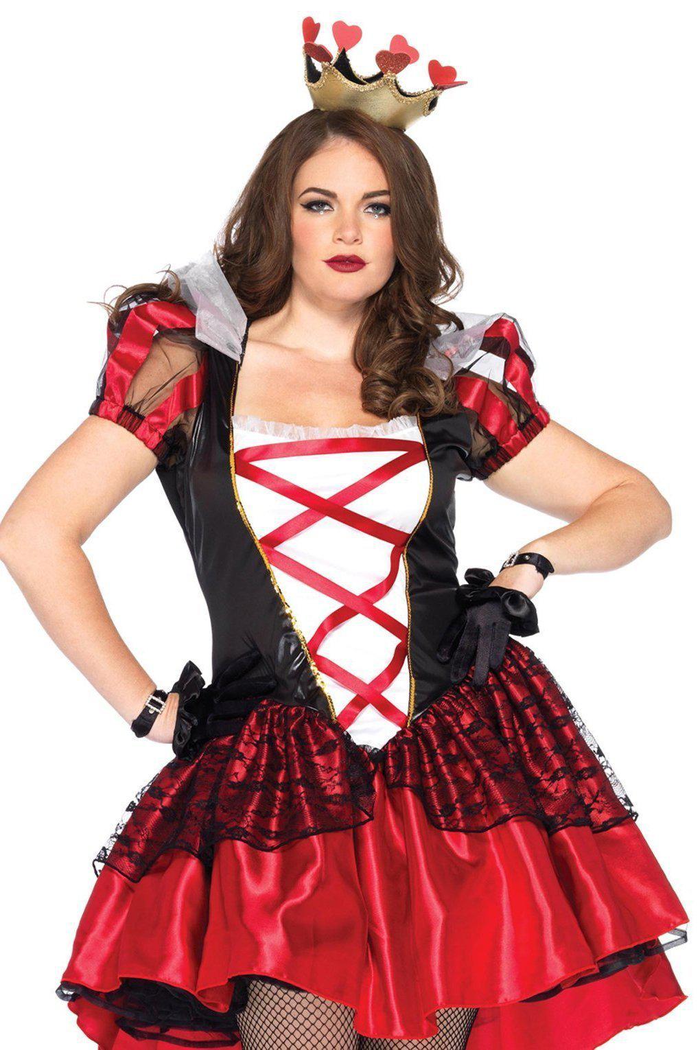 Plus Size Royal Red Queen Costume-Fairytale Costumes-Leg Avenue-Black-1/2XL-SEXYSHOES.COM