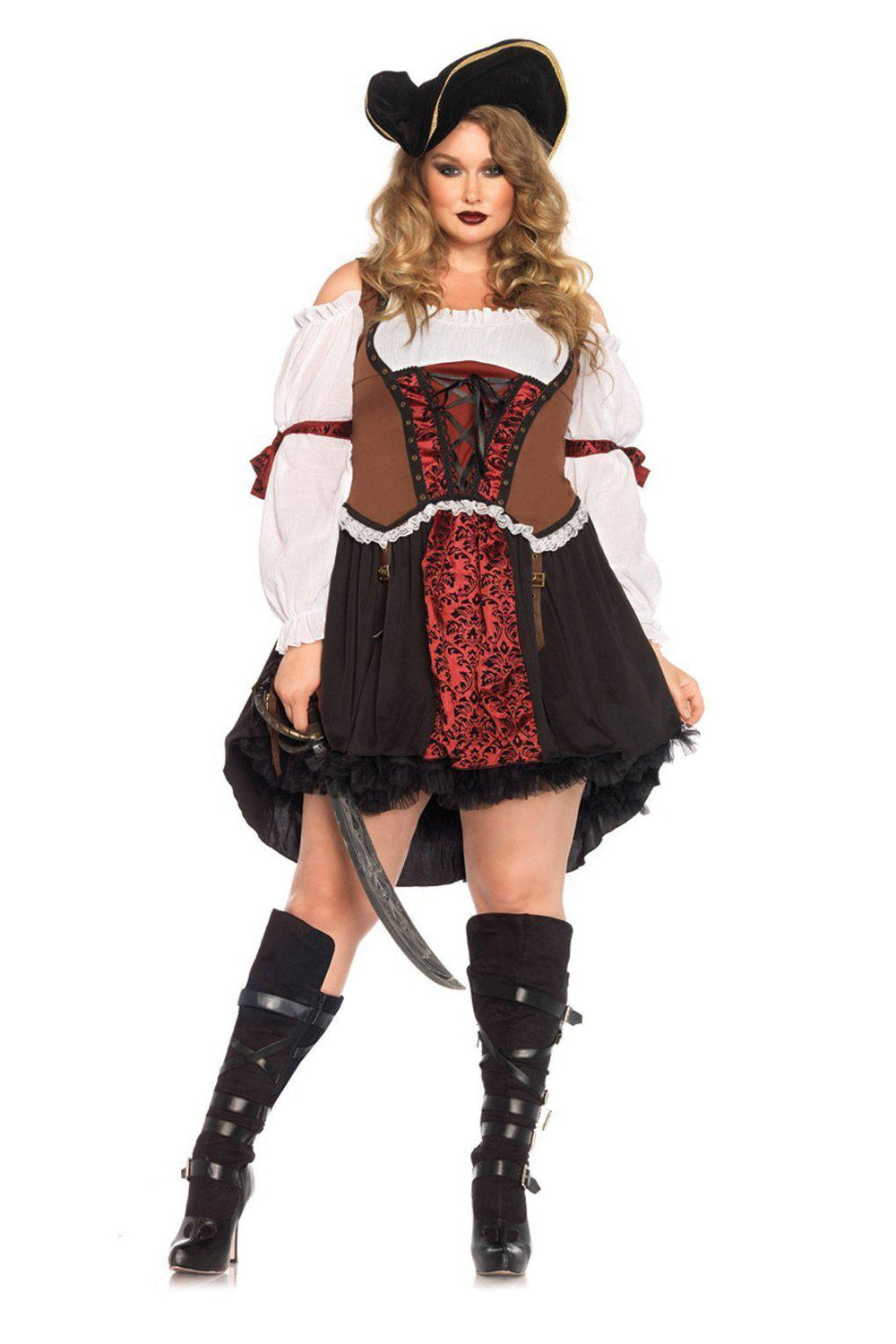 Plus Size Ruthless Pirate Wench Costume-Pirate Costumes-Leg Avenue-SEXYSHOES.COM