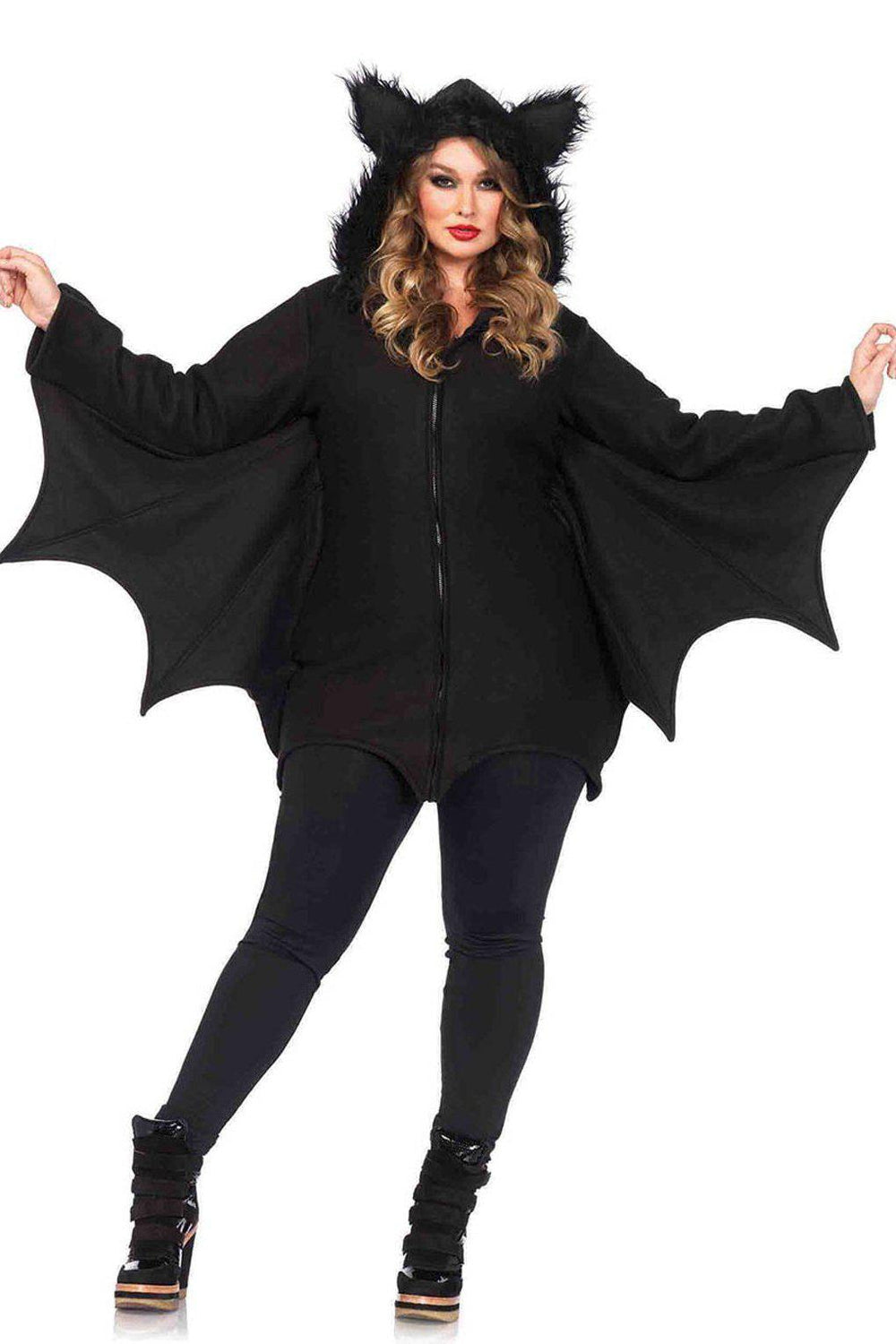 Leg Avenue Plus Size Sexy Bat Costume Dress in Black 