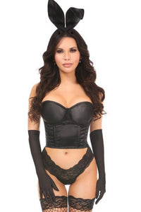 Daisy Corsets Plus Size Sexy Bustier Bunny Costume in Black  from SexyShoes.com