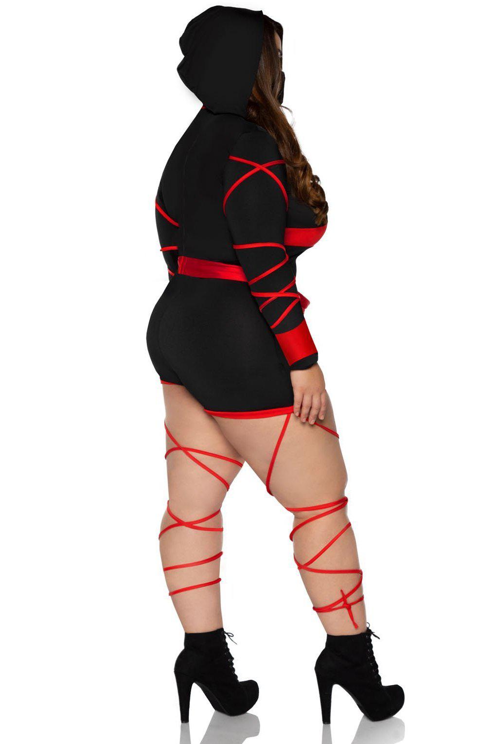 Leg Avenue Plus Size Sexy Dragon Ninja Costume in Black 