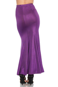 Leg Avenue Plus Size Shimmer Spandex Mermaid Skirt in Purple 