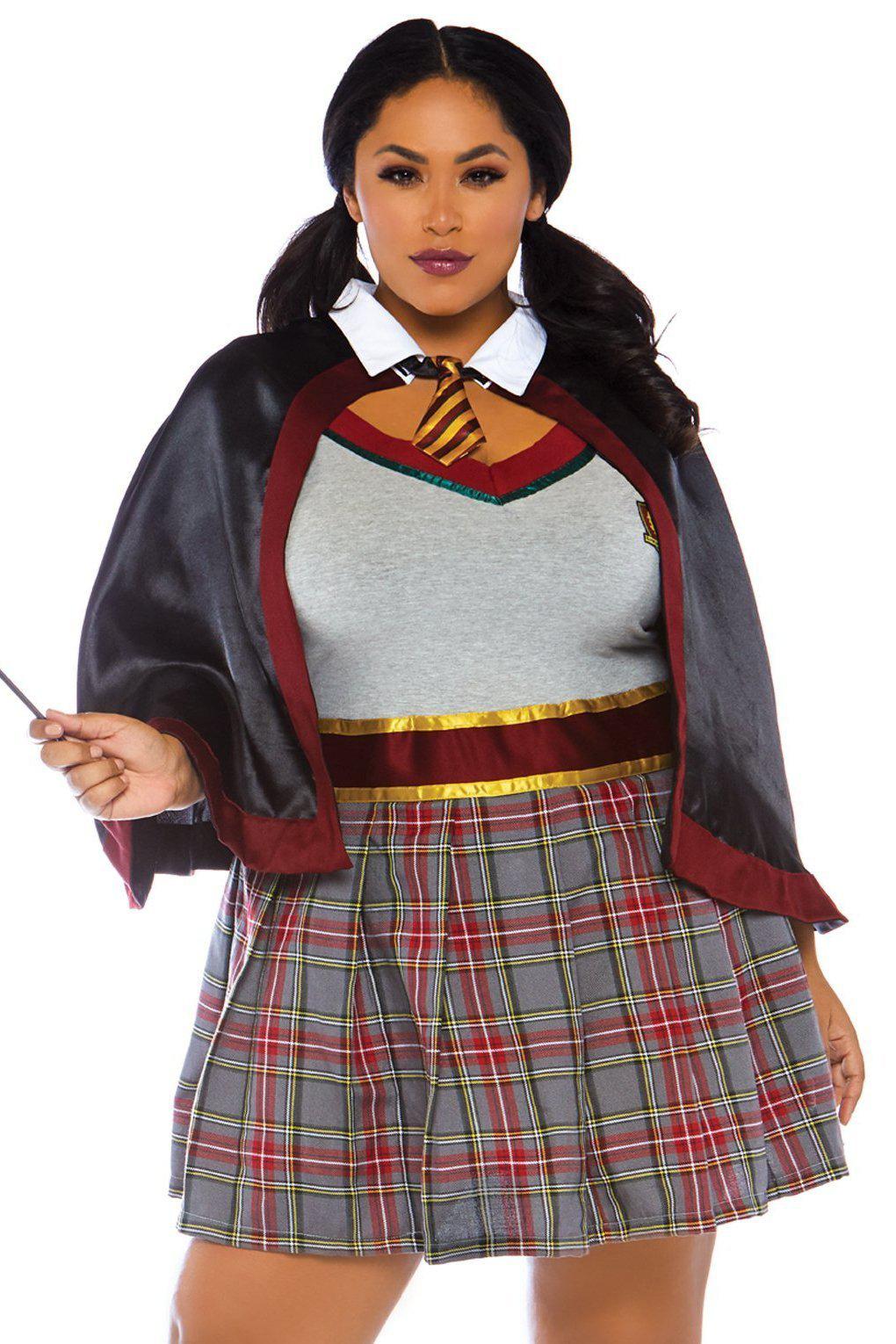 Plus Size Spellbinding School Girl Costume-School Girl Costumes-Leg Avenue-Multi-1/2XL-SEXYSHOES.COM