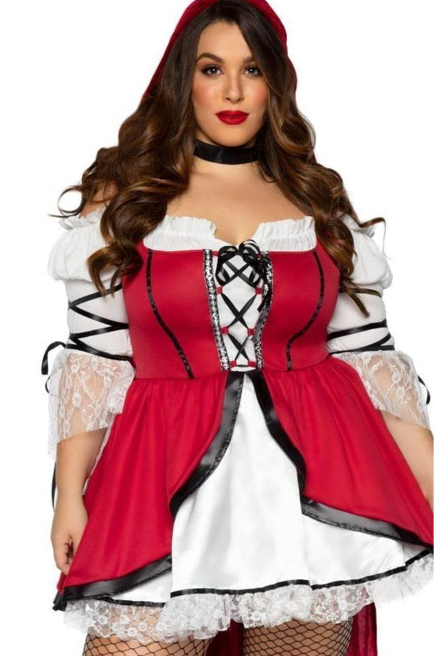 Plus Size Storybook Red Riding Hood Costume-Fairytale Costumes-Leg Avenue-Red-1/2XL-SEXYSHOES.COM