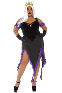 Leg Avenue Plus Size Sultry Sea Witch Costume in Black  from SexyShoes.com