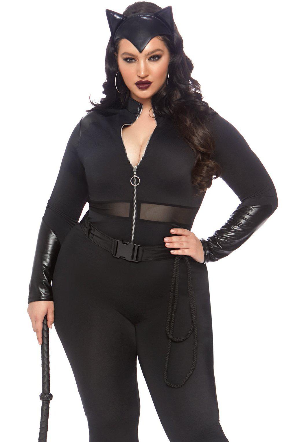 Leg Avenue Plus Size Sultry Supervillain Costume in Black  from SexyShoes.com