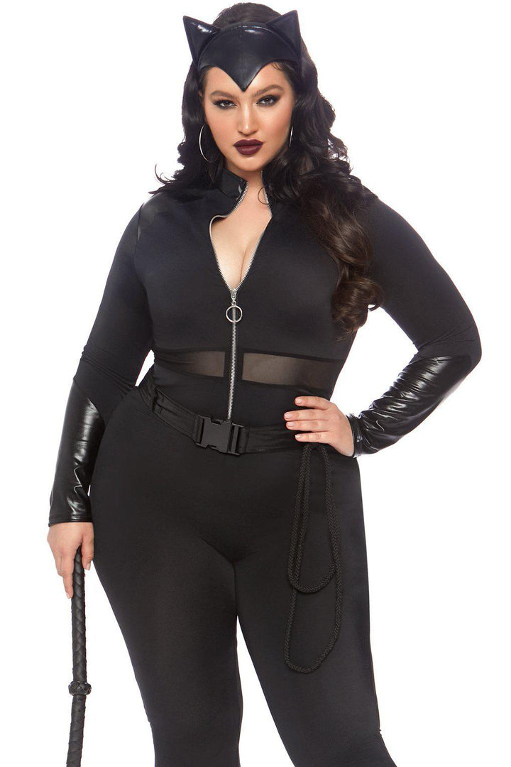 Plus Size Sultry Supervillain Costume-Villian Costumes-Leg Avenue-Black-1/2XL-SEXYSHOES.COM